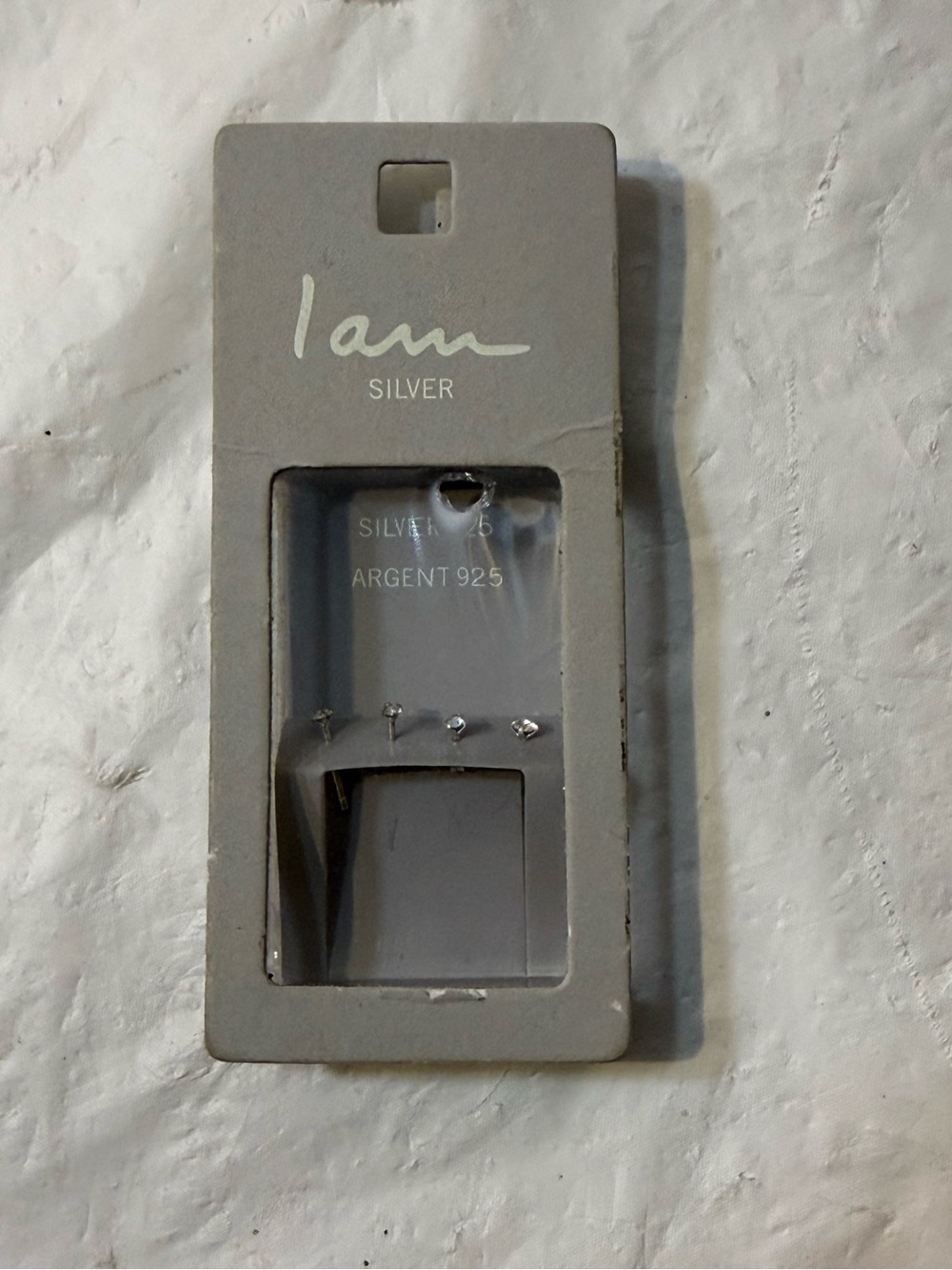 I AM brand sterling silver 925 stud earrings